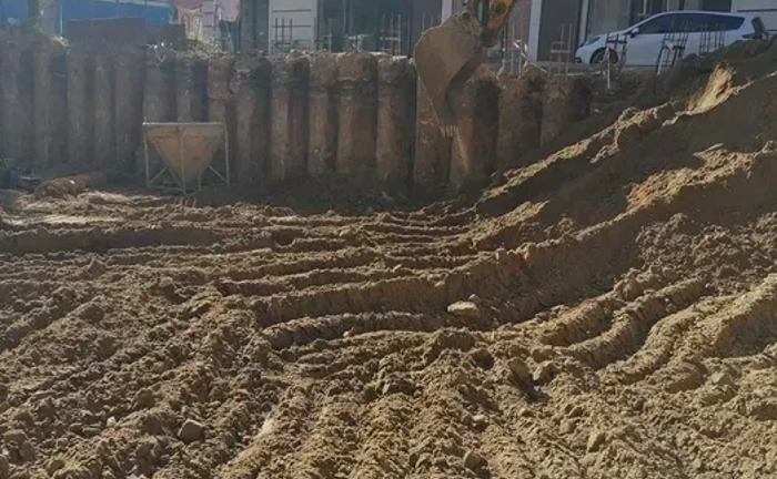 Буронабивні палі, Буроінекция, Геошурупи, Підпірна стіна