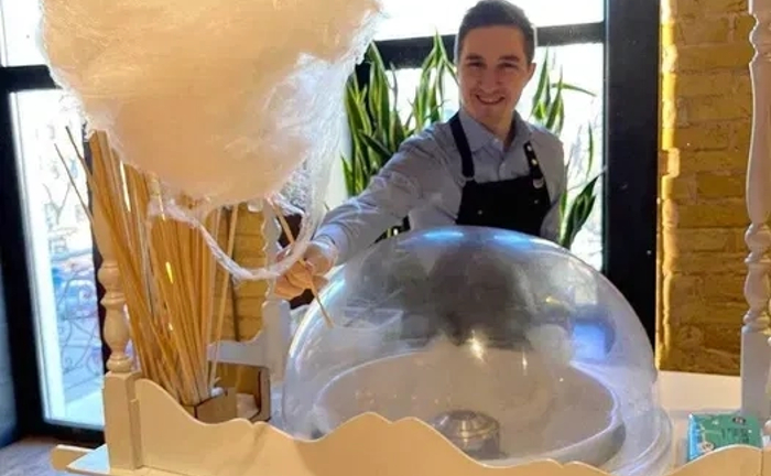 Візок із солодкою ватою на виїзд для свят та заходів