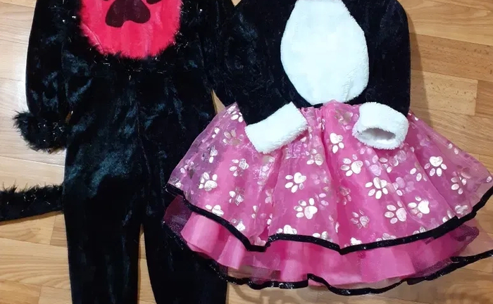 Костюм кота и кошки на 3-5-6лет и 11-12лет Костюм кота и кошки на 3-5-6лет и 11-12лет