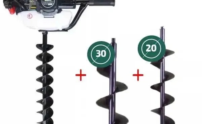 Сверление Ям Легко! Мотобур с Бурами Разного Диаметра Сверление Ям Легко! Мотобур с Бурами Разного Диаметра