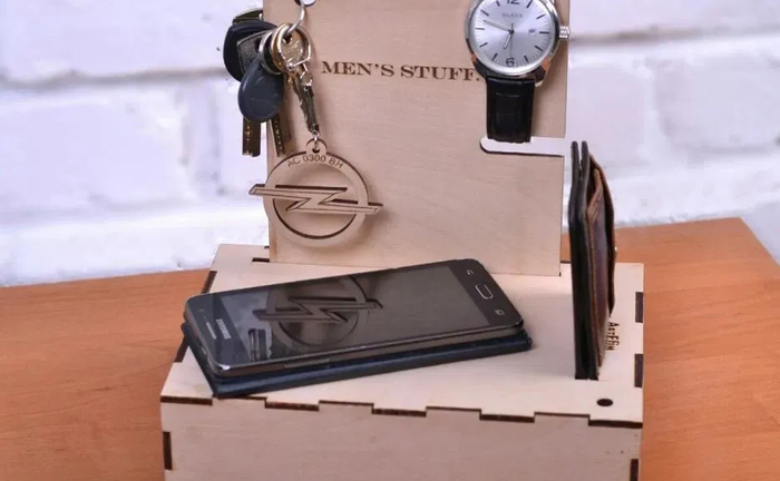 Шкатулка, докінг, органайзер, подарунок хлопцю, докінг із дерева