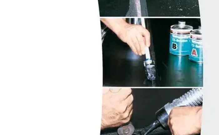 Ремонт конвеєрної стрічки з використанням екструдера Ремонт конвеєрної стрічки з використанням екструдера