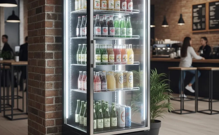 Холодильна вітрина для напоїв. Скляна. Холодильна вітрина для напоїв. Скляна.