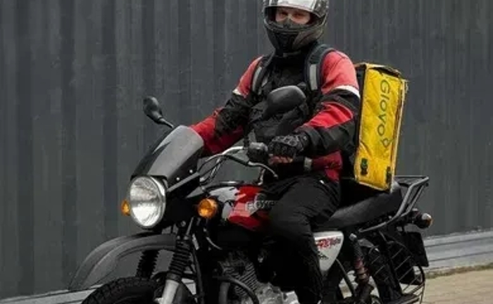 Мотоцикл Bajaj Boxer 150 для кур'єрів Мотоцикл Bajaj Boxer 150 для кур'єрів