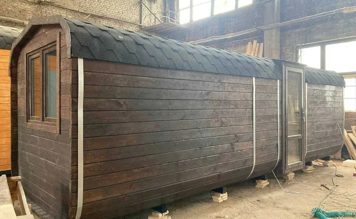 Баня бочка 7м. з лежаком в кімнаті відпочинку під замовлення