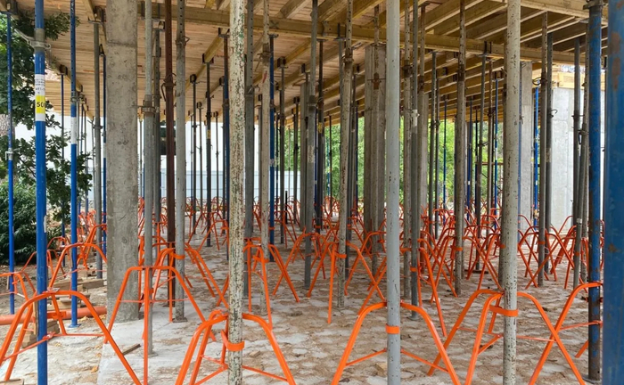 Опалубка перекриття, балка, стійки, фанера