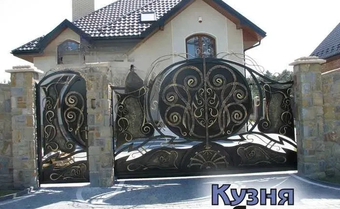 Ковка, ворота, брами, огорожі, перила, дашки, ковані вироби, решітки Ковка, ворота, брами, огорожі, перила, дашки, ковані вироби, решітки