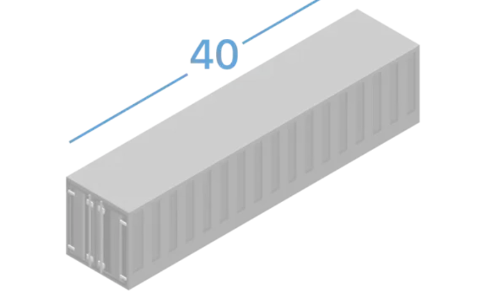 40DC Морський контейнер 40 футів