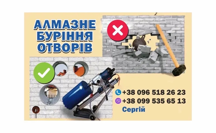 Алмазне буріння отворів. Гарантія