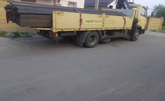 Комплексні послуги: 5т автодоставка довгомірів (до 7м) та завантаження-розвантаження маніпулятором. Комплексні послуги: 5т автодоставка довгомірів (до 7м) та завантаження-розвантаження маніпулятором.