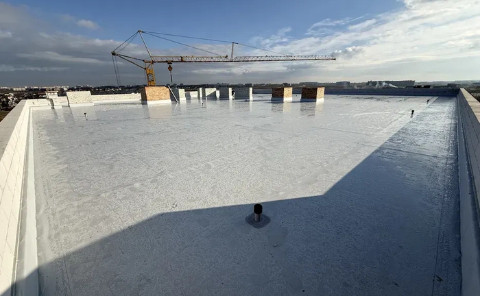 Монтаж ПВХ мембрани плоска покрівля терасна дошка