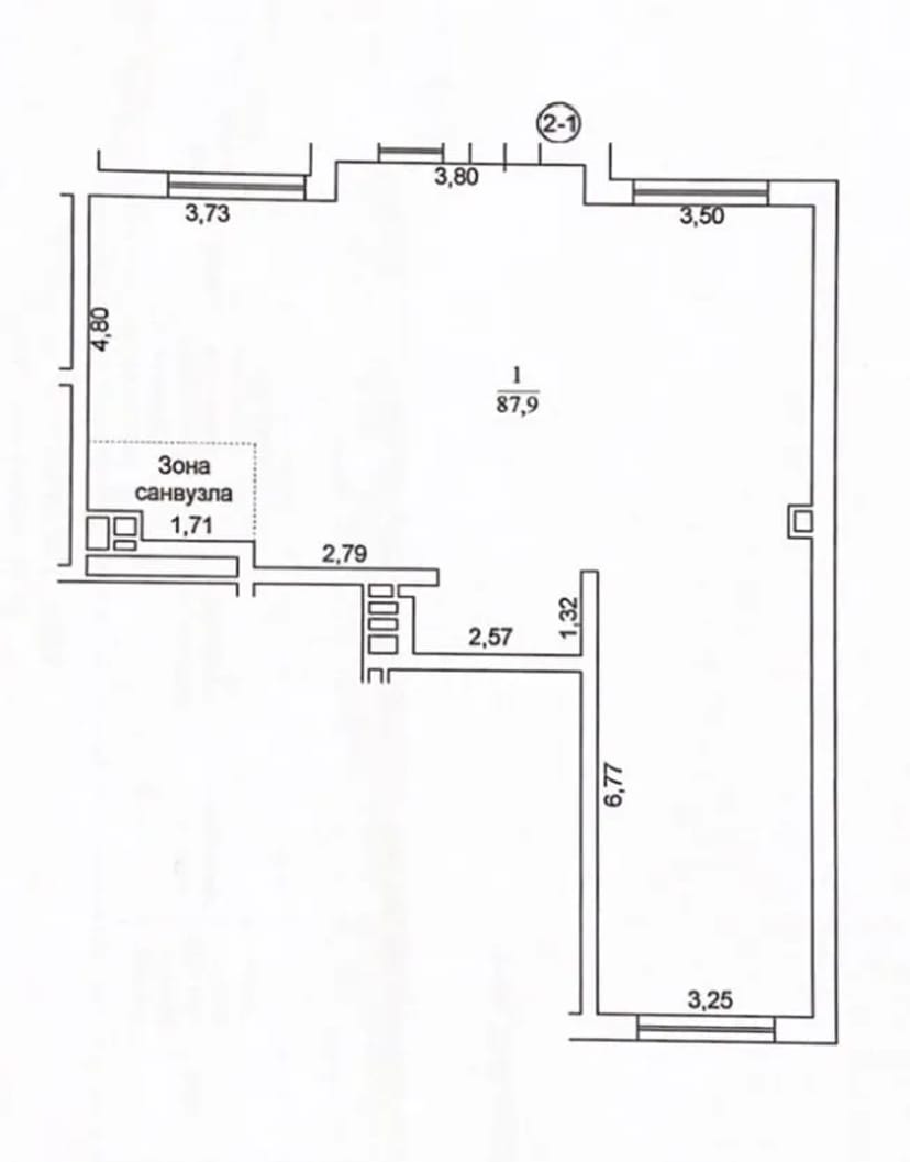 Фасадне приміщення 88 м2 в ЖК Нивки Парк, Святошинський р-н.