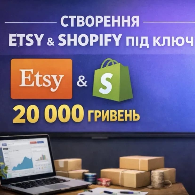 2 інтернет-магазини під ключ — Etsy, Shopify