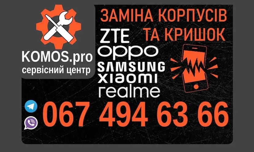 Заміна задних кришок корпусів на смартфонах