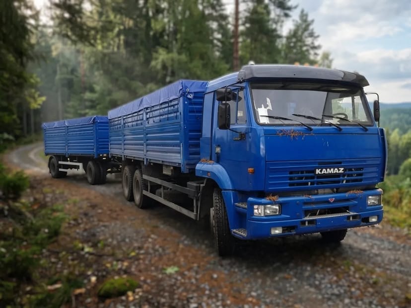 Зерновоз КАМАЗ, готовий до рейсів