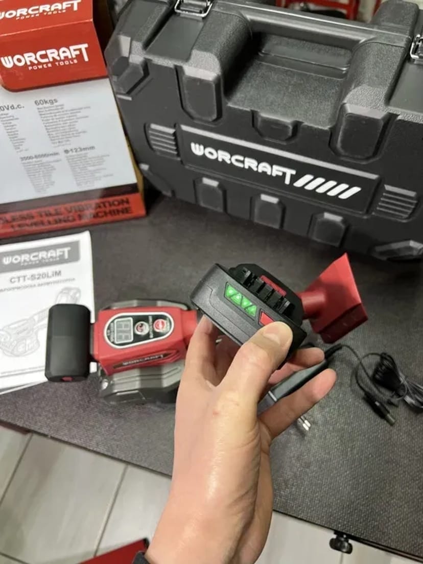 Віброприсоска для плитки WORCRAFT CTT-S20LiM До 60 кг Ø123 мм