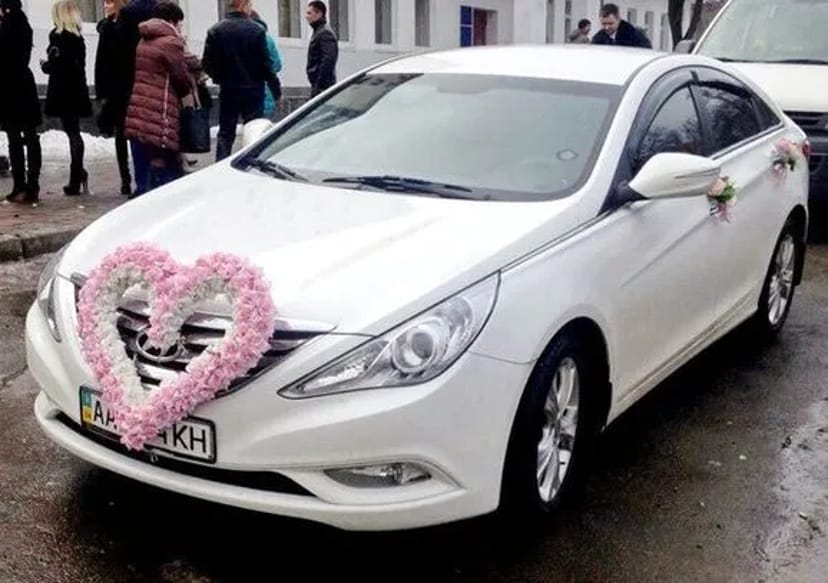166 Hyundai Sonata біла NEW авто на весілля