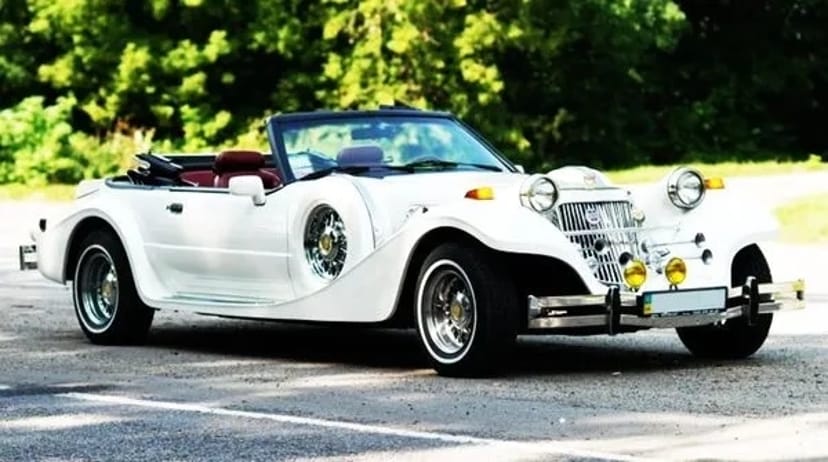 239 Ретро кабріолет білий на весілля Mitsuoka Dore 1993 рік