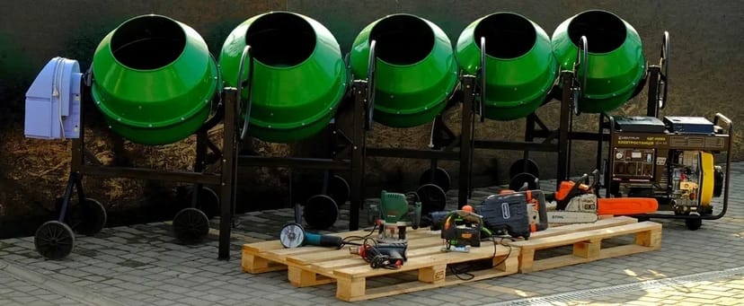 Мото бур, Трамбовка, Відбійник, Бетономішалка,