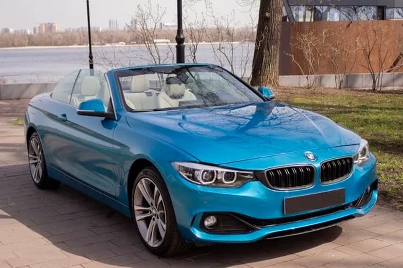 017 Кабріолет без водія BMW 430 серії блакитний