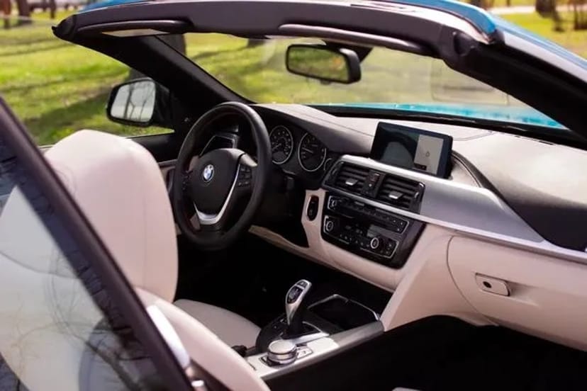 017 Кабріолет без водія BMW 430 серії блакитний