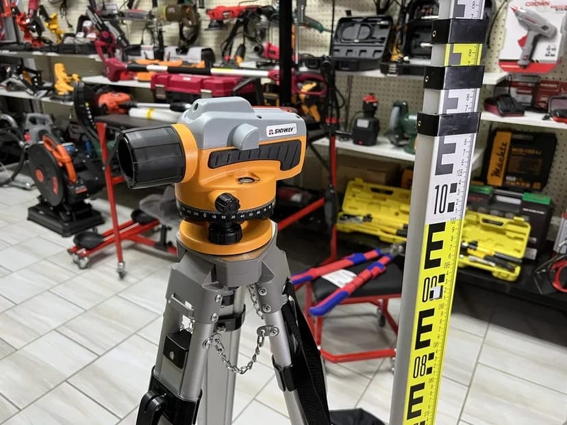 Комплект Оптичний нівелір Sndway SW-32A Якісний штатив Рейка 5м