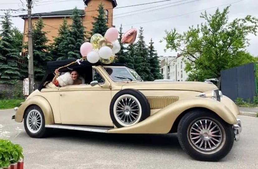 195 Ретро кабріолет на весілля зйомки Steyr