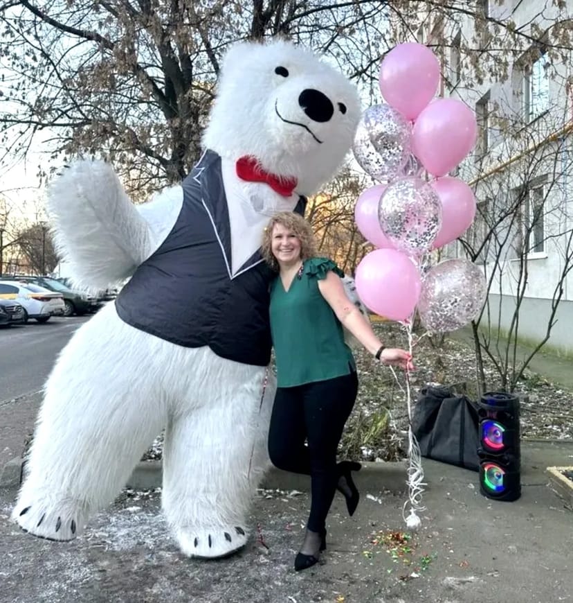 Білий ведмідь Кам'янське ростова лялька стриптиз аніматор панда лабубу