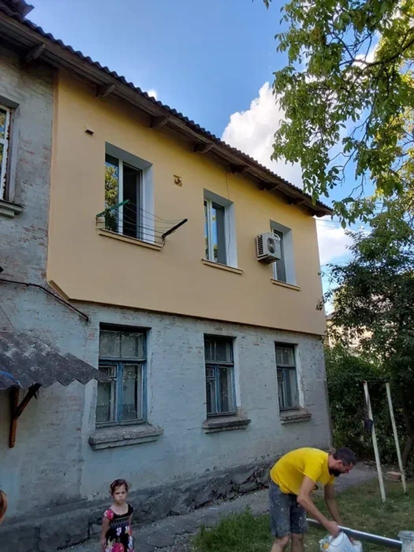 Утеплення фасадів,будинків квартир пенопластом 20 см.