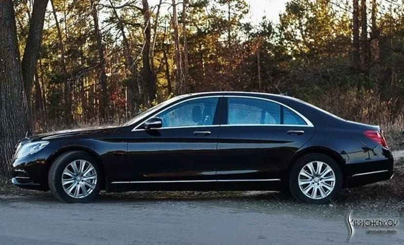 086 Авто на весілля Vip-авто Mercedes W222 S500L чорний
