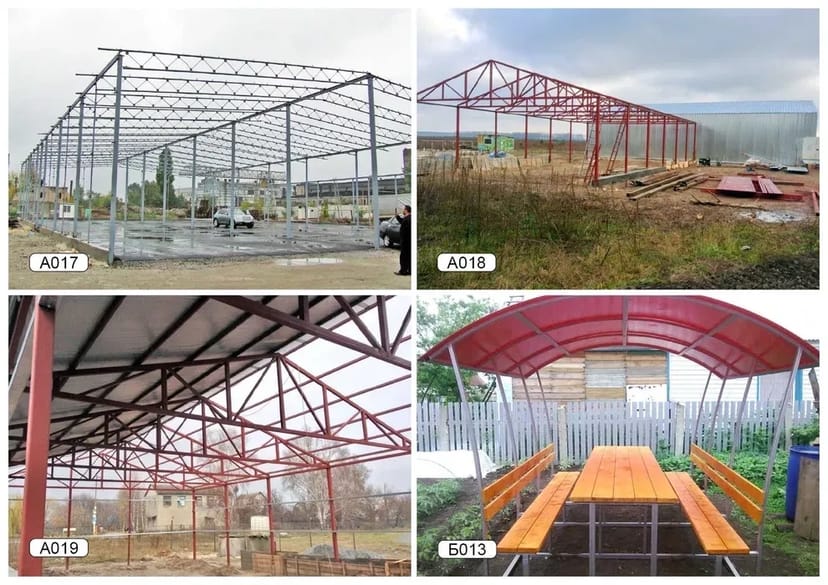 Ферми металеві, ангари, альтанки, веранди, прибудови до будинку.