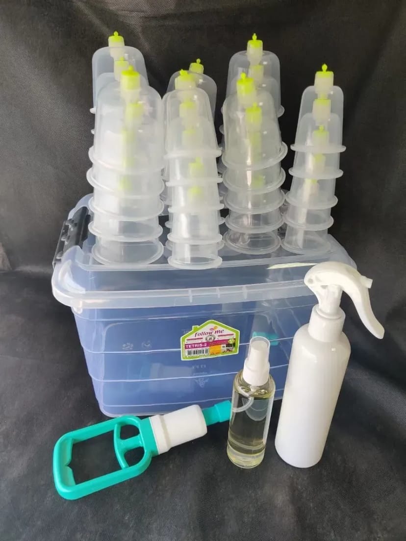 Набор вакумних баночок для масажу у переносному боксі 42шт