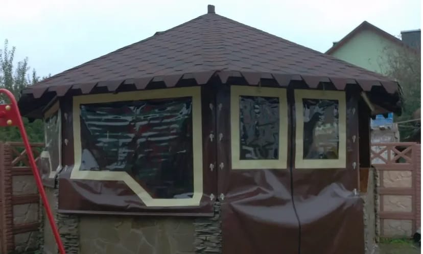 Пошиття. Штори ПВХ (м'які вікна) для альтанки