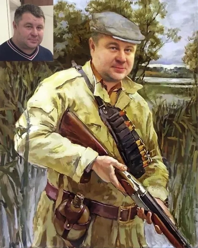 Портрет чоловічий олією на полотні