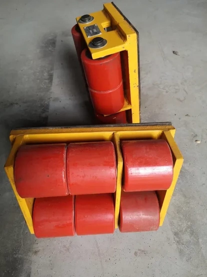 Підкатні такелажні роликові опори, домкрат