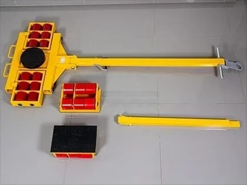 Підкатні такелажні роликові опори, домкрат