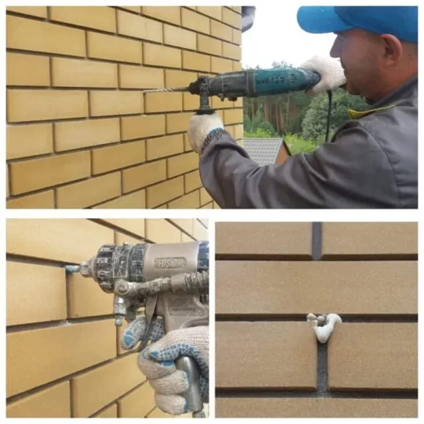 Утеплення пустот в стіні