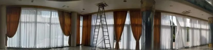 Стирка и химчистка штор «под ключ»: Снимаем, стираем, гладим!