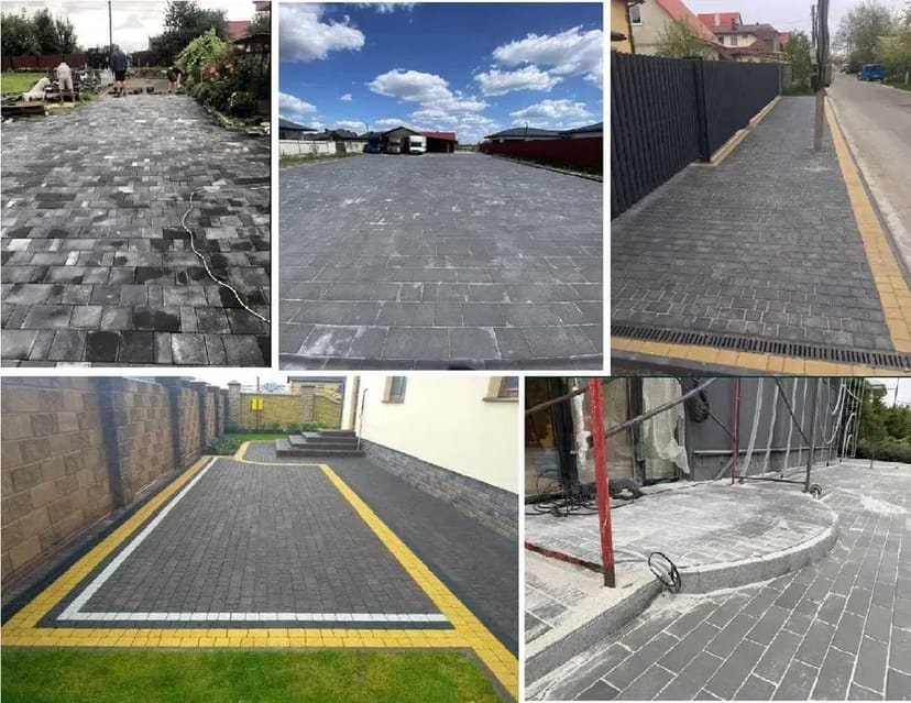Укладання Бруківка, тротуарна плитка, брусчатка