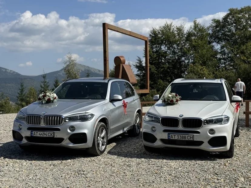 Bmw x5 авто на весілля, весільний кортеж, трансфер