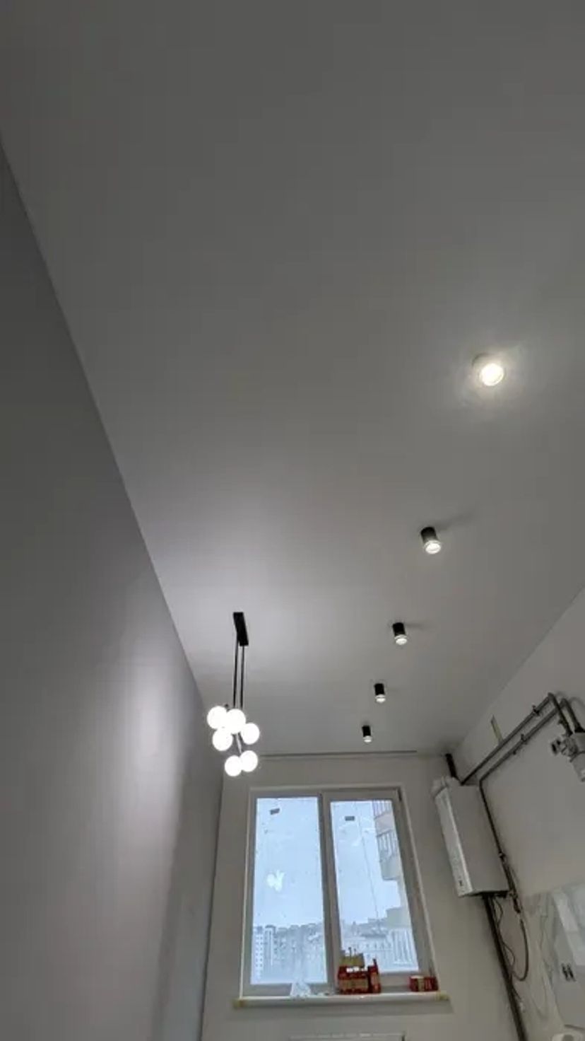 Натяжний потолок, стеля. Встановлення освітлення. Дрібний ремонт.