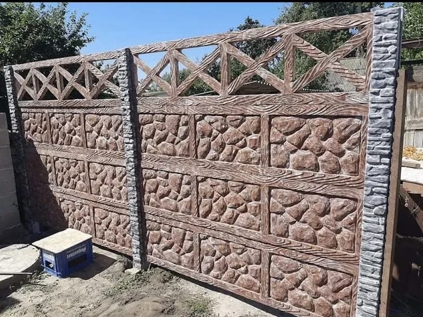 Забор , Паркан , Євро - забор , Забор Бетонний , Євро Огорожа ,Глянцева