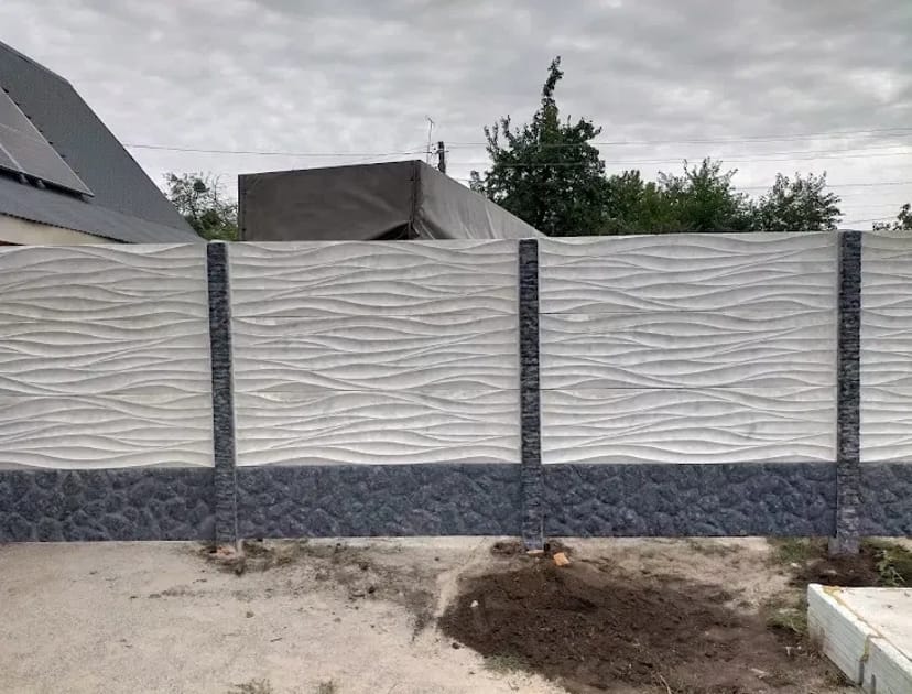 Забор , Паркан , Євро - забор , Забор Бетонний , Євро Огорожа ,Глянцева