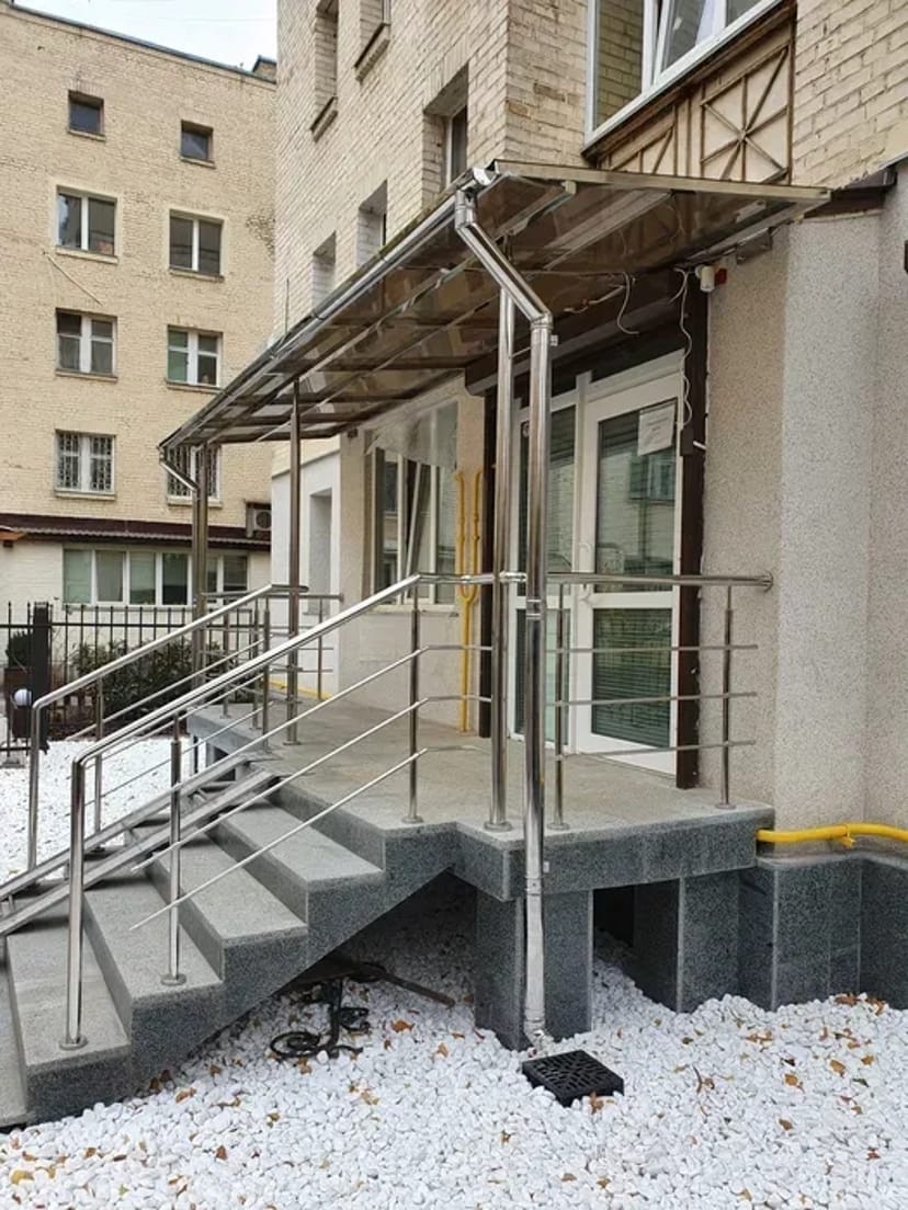 Вхідні групи, Сходи зовнішні, Козирки, Перила, Пандуси