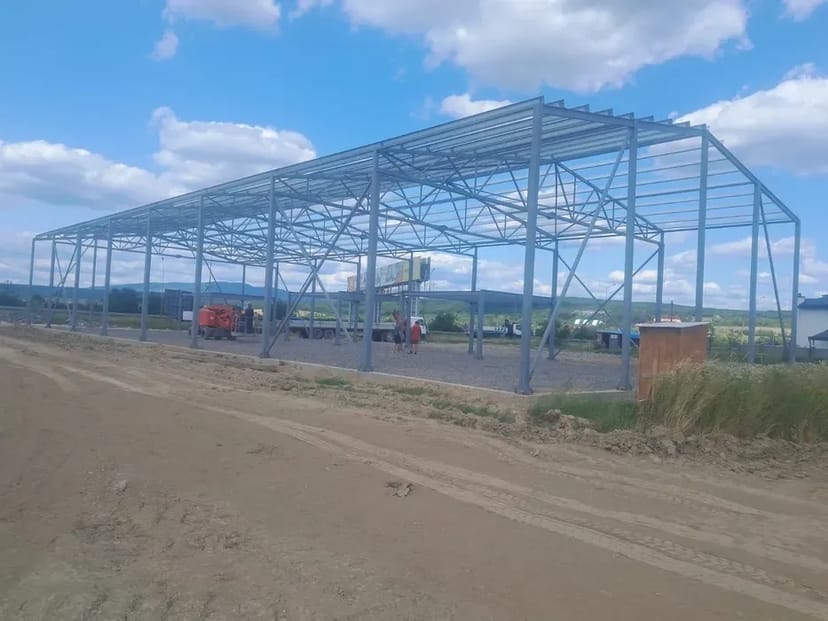 Ангари, навіси, склади, металоконструкції ( від 2 450 м2.)