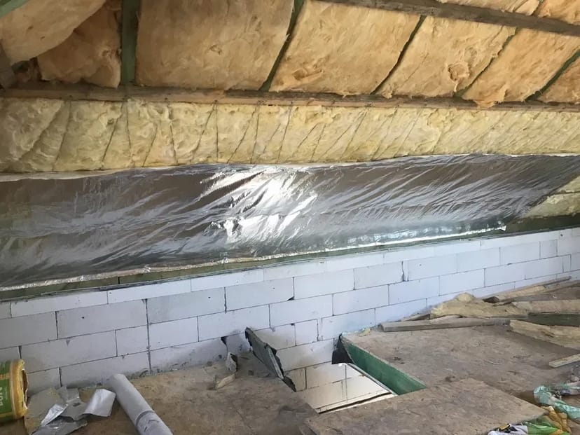 Утеплення даху мансард перекриття мінеральною ватою монтаж осб