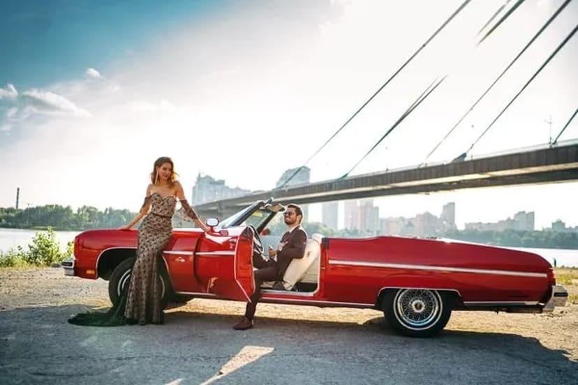 386 Ретро кабріолет Chevrolet Impala на зйомки фотосесію