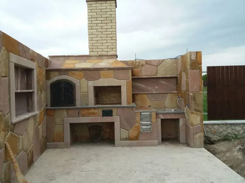 Мангал з каменя барбекю тандир вуджарні пйици сушка кухня камін