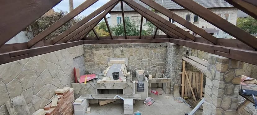 Мангал з каменя барбекю тандир вуджарні пйици сушка кухня камін