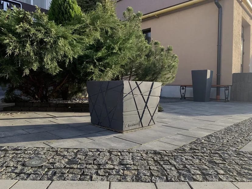 Кашпо бетонні квітник ваза клумба бетон лофт